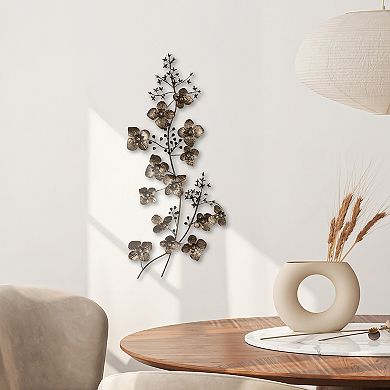 Gold Tone Metal Floral Wall Decor