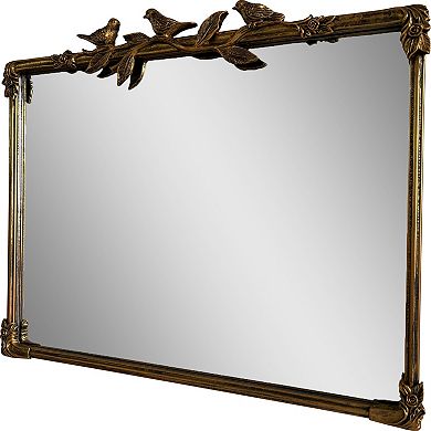 Resin & Metal Rectangle Bird Mirror