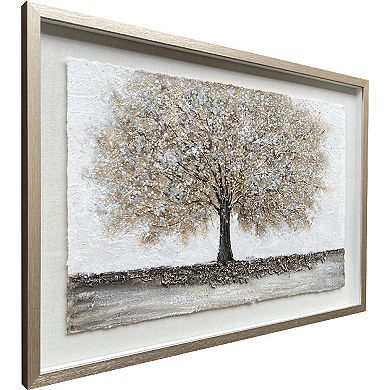 Handmade Paper Tree Oil Painting Wall Art