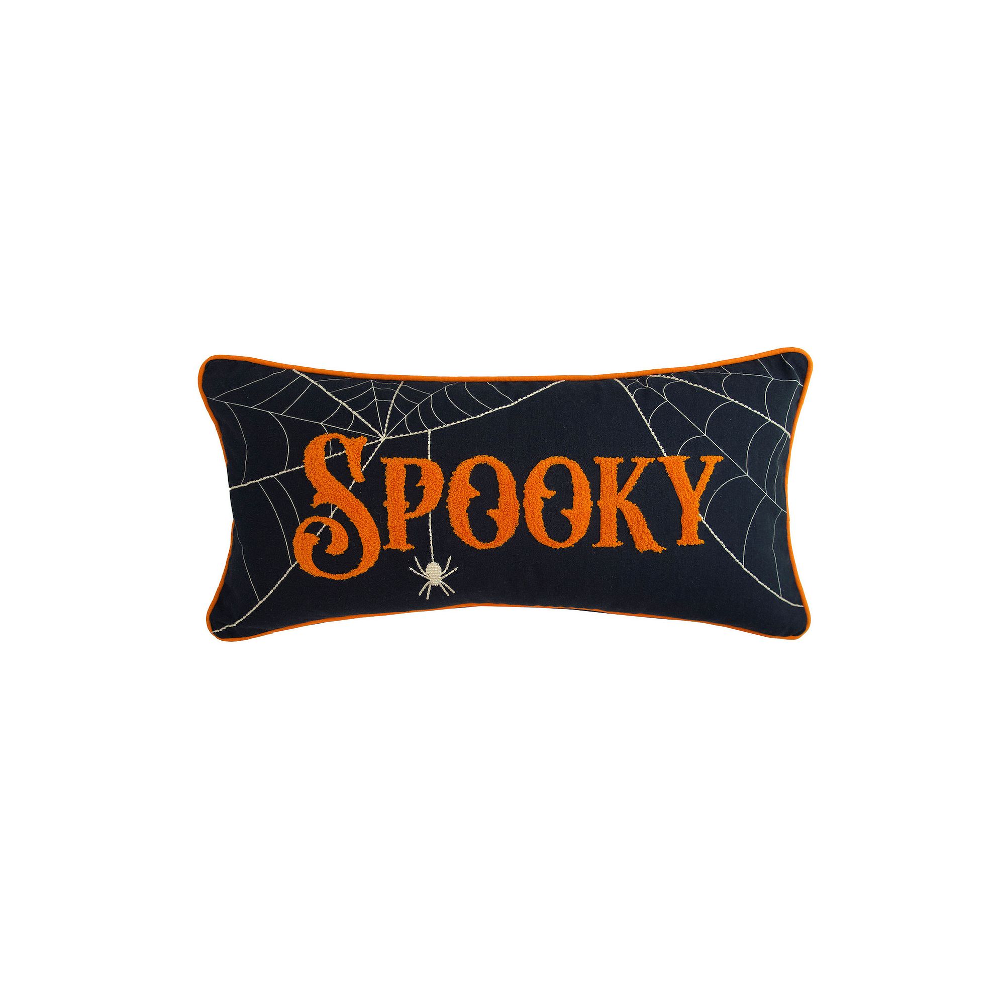 C&F Home Spooky Spider Halloween Throw Pillow, Black