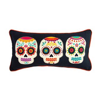 C&F Home Sugar Skull Trio Halloween Throw Pillow