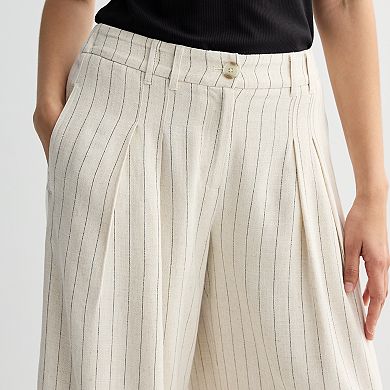 Women's Nine West Pleated Linen Pants