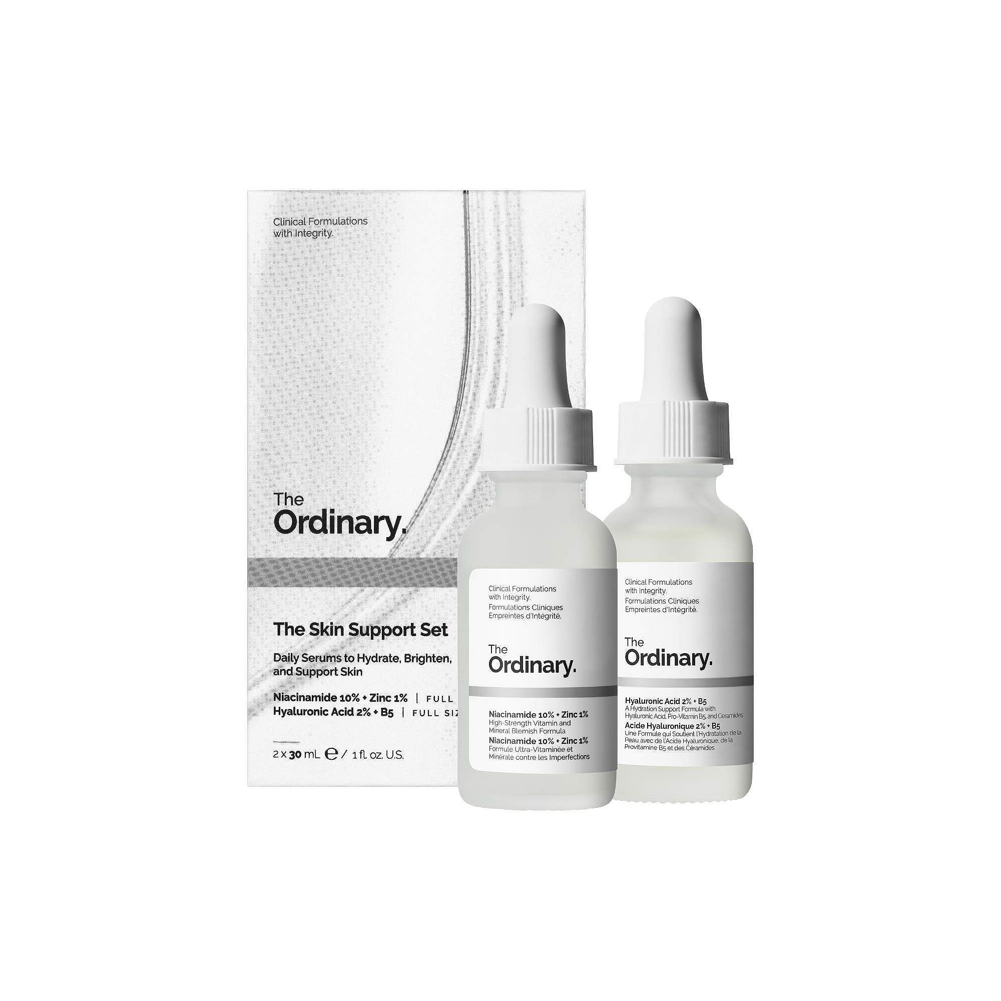 The Ordinary The Skin Support Set with Niacinamide + Hyaluronic Acid, Size: