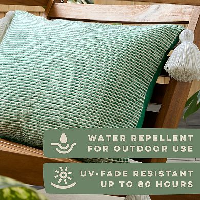 Town & Country Terra Ribbed Texture Handcrafted Decorative Pillow