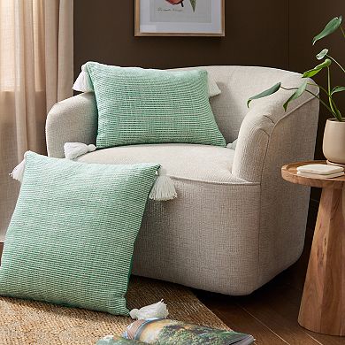 Town & Country Terra Alara Ribbed Texture Indoor / Outdoor Decorative Pillow