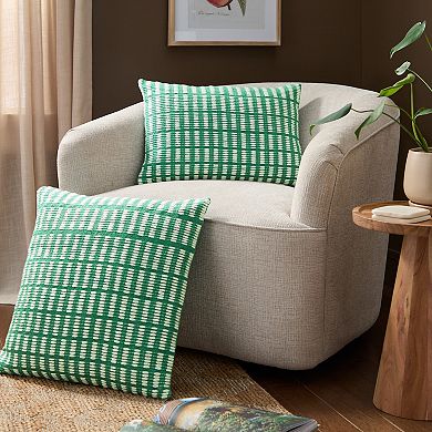 Town & Country Alara Textured Geo Stripe Decorative Pillow
