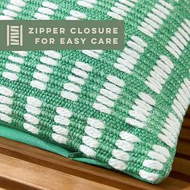 Town & Country Alara Textured Geo Stripe Decorative Pillow