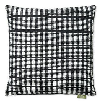 Town & Country Terra Textured Geo Stripe Handcrafted Decorative Pillow