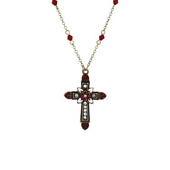 Symbols of Faith Flower Crystal Cross Necklace