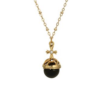 Symbols of Faith Round Stone Crystal Cross Necklace
