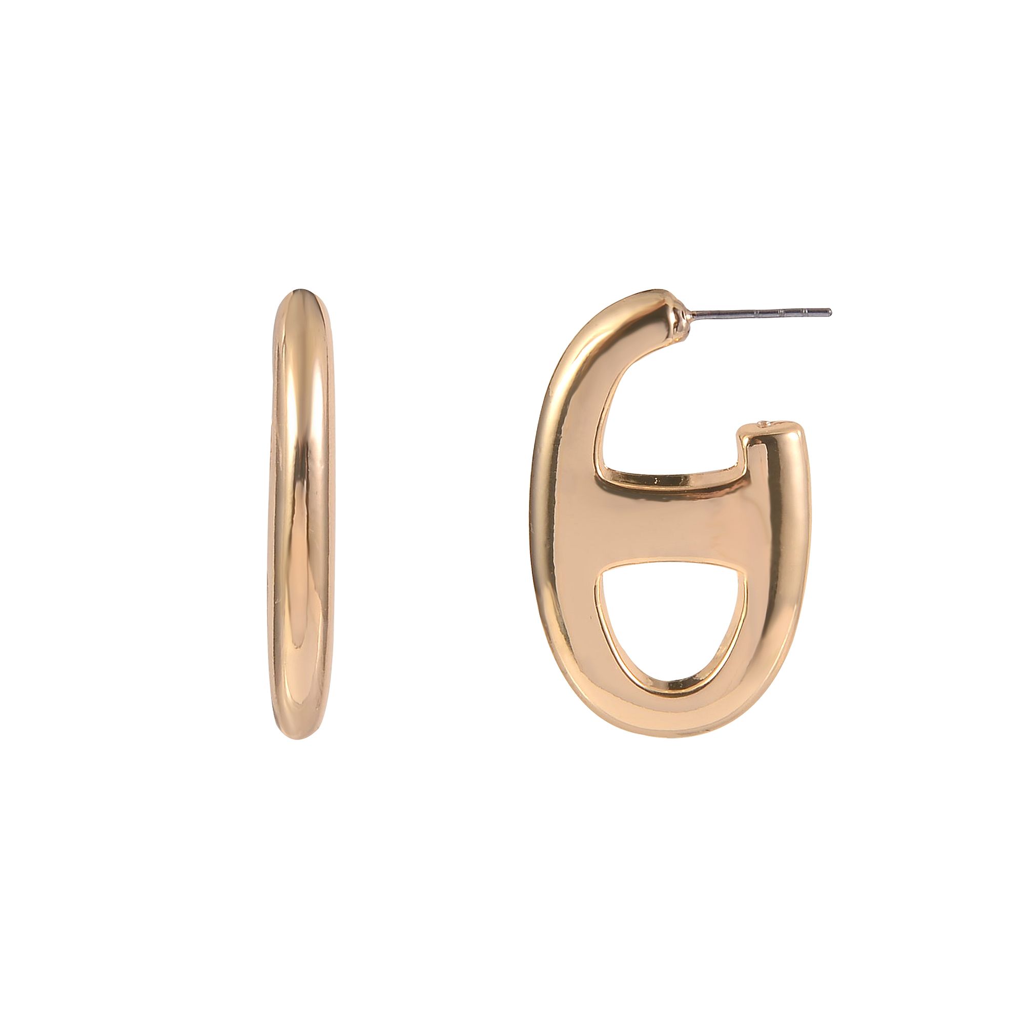 Emberly Gold Tone Mariner Link Earrings, Womens, None