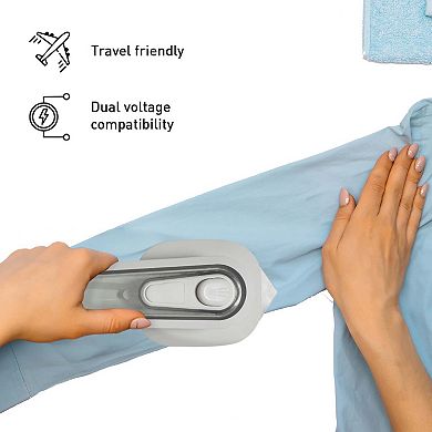 Travel-Ready Garment Grooming Kit: Compact Lint Remover, Fabric Shaver & Mini Iron