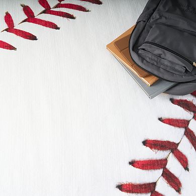 Nourison Imagination Baseball Non-Skid Indoor Rug