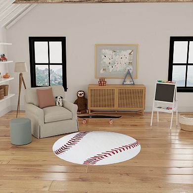 Nourison Imagination Baseball Non-Skid Indoor Rug
