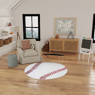Nourison Imagination Baseball Non-Skid Indoor Rug
