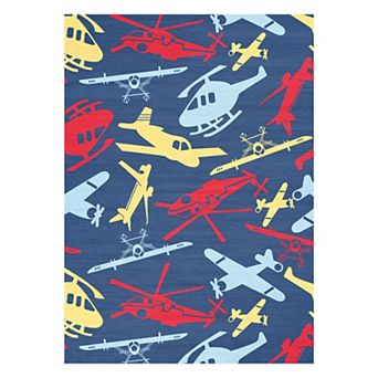 Nourison Imagination Airplane Non-Skid Indoor Rug