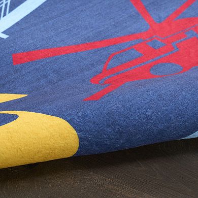 Nourison Imagination Airplane Non-Skid Indoor Rug