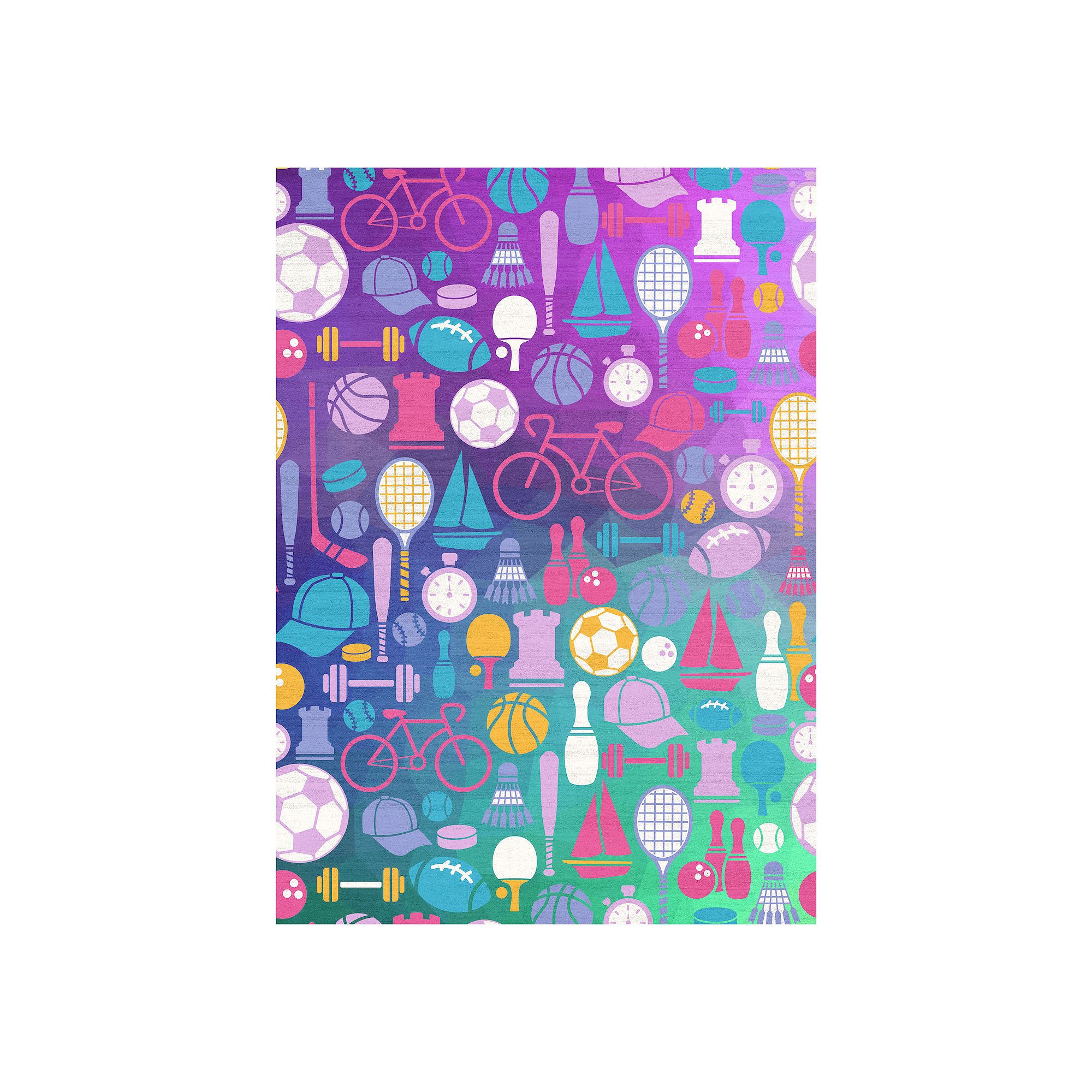 Nourison Imagination All Star Sports Non-Skid Indoor Rug, Purple