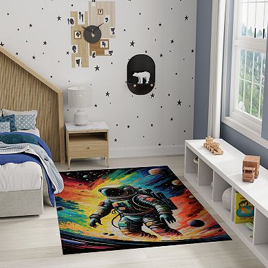 Nourison Imagination Astronaut Non-Skid Indoor Rug