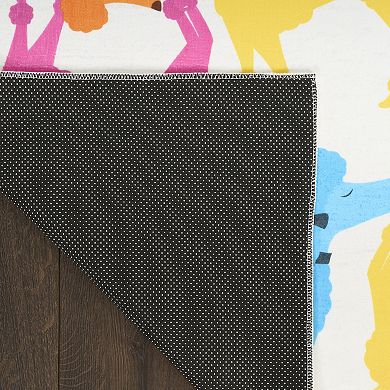 Nourison Imagination Poodle Dogs Non-Skid Indoor Rug