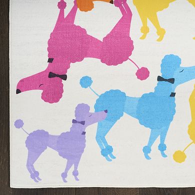 Nourison Imagination Poodle Dogs Non-Skid Indoor Rug