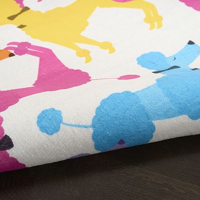 Nourison Imagination Poodle Dogs Non-Skid Indoor Rug