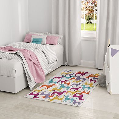 Nourison Imagination Poodle Dogs Non-Skid Indoor Rug