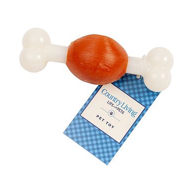 Country Living Beef Flavored Bone Dog Chew Toy Durable TPR Nylon