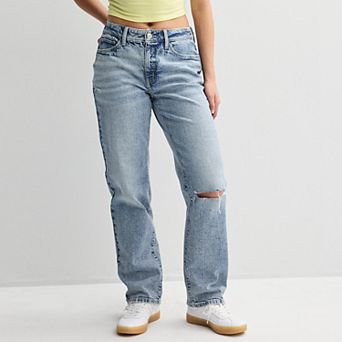 Juniors' SO® Curvy High Rise '90s Straight Jeans