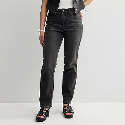 Juniors' SO® High-Rise '90s Straight Leg Curvy Jeans