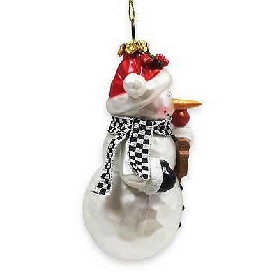 Frosty Neighborhood Snowman Glass Christmas Ornament, Delightful Holiday Decoration