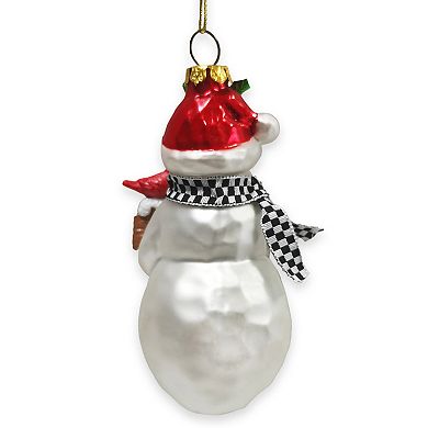 Frosty Neighborhood Snowman Glass Christmas Ornament, Delightful Holiday Decoration