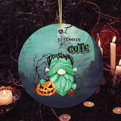 Frankenstein Gnome Halloween Theme Ornament