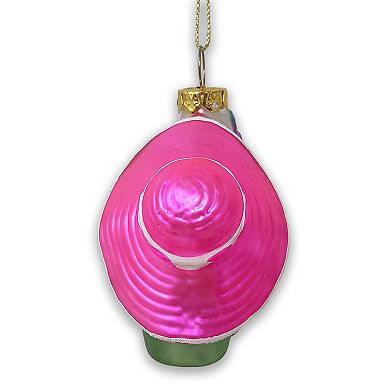 Coastal Beach Bag Glass Christmas Ornament, Ocean Seaside Nautical Home Tree Decoration