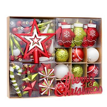 70 pc Christmas Balls Ornaments for Tree Decor, Christmas Tree Decorations Hanging Baubles