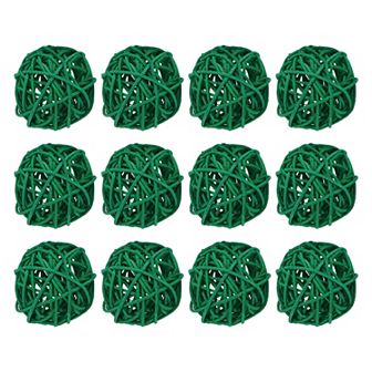12 pc Wicker Rattan Balls 2 in for Vase Fillers Party Decorative