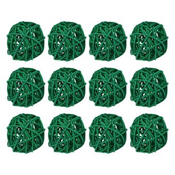 12 pc Wicker Rattan Balls 2 in for Vase Fillers Party Decorative