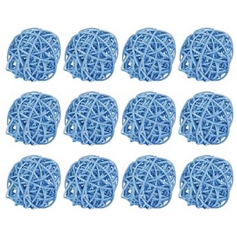 12 pc Wicker Rattan Balls 2 in for Vase Fillers Party Decorative