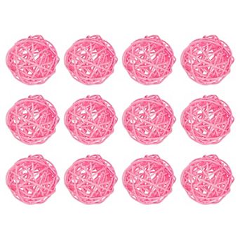 12 pc Wicker Rattan Balls 2 in for Vase Fillers Party Decorative