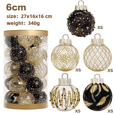 25Pcs Christmas Balls Ornaments for Tree Decor, Christmas Tree Decorations Hanging Baubles