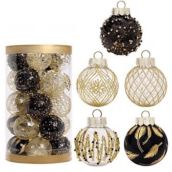 25 pc Christmas Balls Ornaments for Tree Decor, Christmas Tree Decorations Hanging Baubles