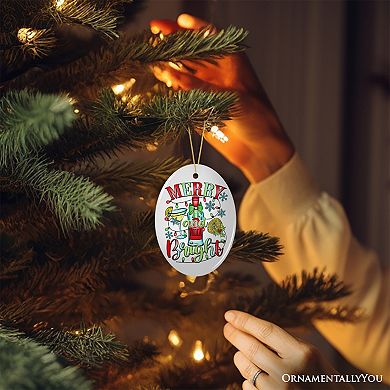 Merry and Bright Vodka Ornament, Gift and Decor for Vibrant Christmas Cocktail Celebration