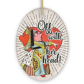 Queen of Heart Off with Her Head Ornament, Funny Vintage Christmas Decor