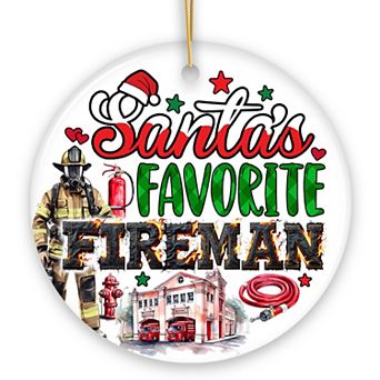 Santa's Favorite Firewoman Ornament, Artistic Christmas Appreciation Keepsake