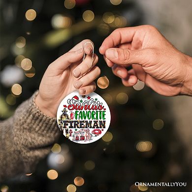 Santa's Favorite Firewoman Ornament, Artistic Christmas Appreciation Keepsake