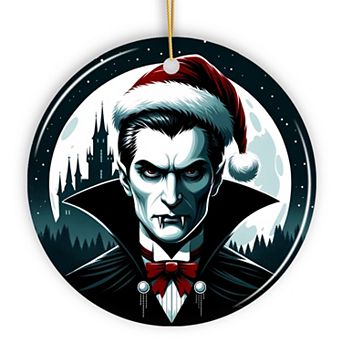 Midnight Terror Dracula Ornament, Sinister Holiday Keepsake and Halloween Tree Decor, Version 2