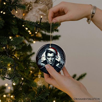 Midnight Terror Dracula Ornament, Sinister Holiday Keepsake and Halloween Tree Decor, Version 1