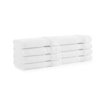 Aston & Arden Aegean Recycled Cotton Washcloths (8 Pack), 13x13, Solid