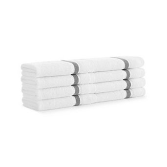 Aston & Arden Aegean Recycled Cotton Washcloths (8 Pack), 13x13, Striped
