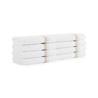 Aston & Arden Aegean Recycled Cotton Washcloths (8 Pack), 13x13, Striped